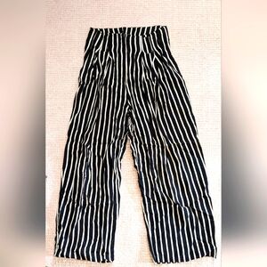 My Michelle Vintage Ultra High Waist Vertical Stripe Crop Pants